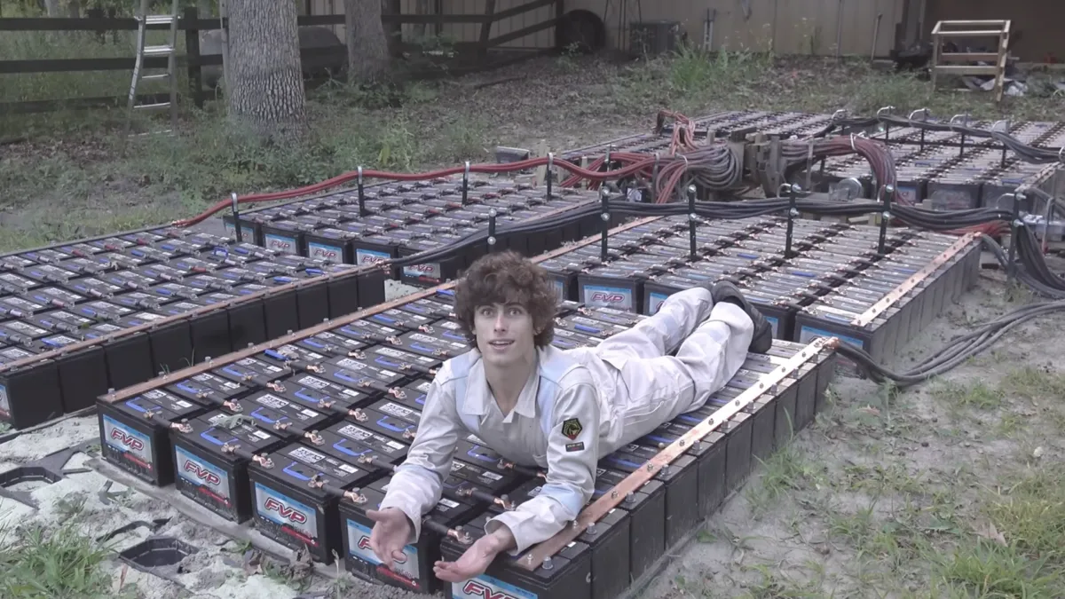 YouTube's 'Styropyro' Unleashes 400 Car Batteries for Extreme Current Experiments
