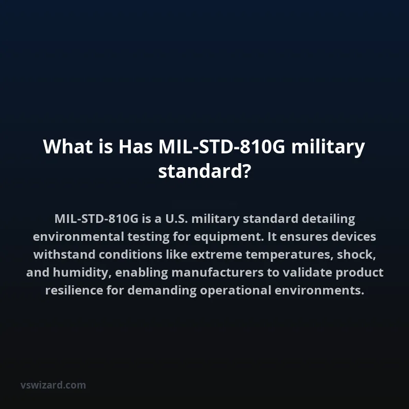 What is Has MIL-STD-810G military standard?