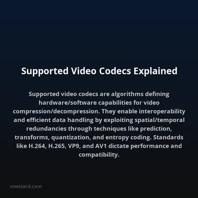 Supported Video Codecs Explained