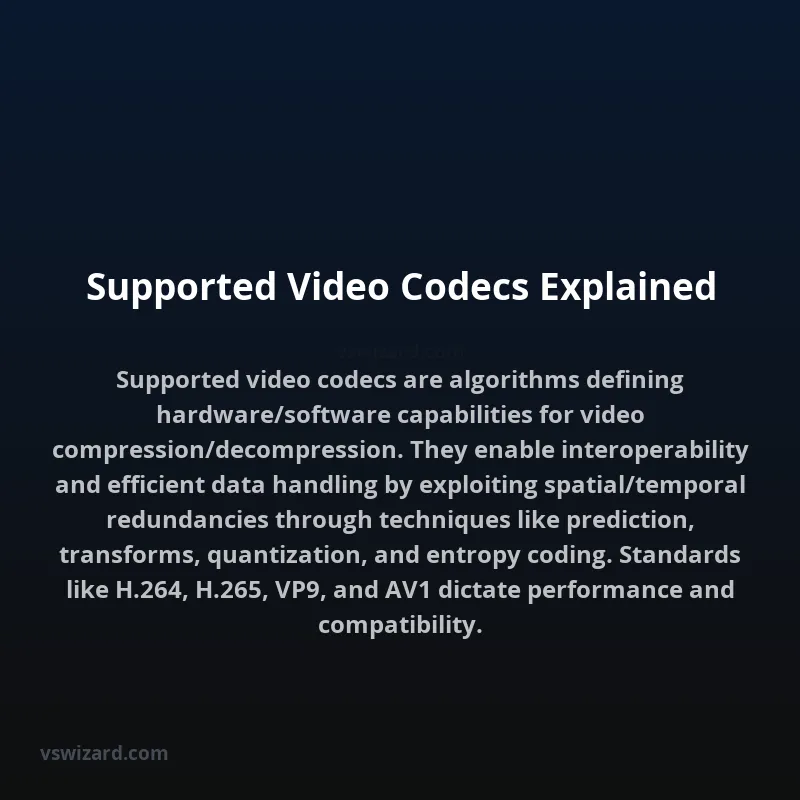 Supported Video Codecs Explained