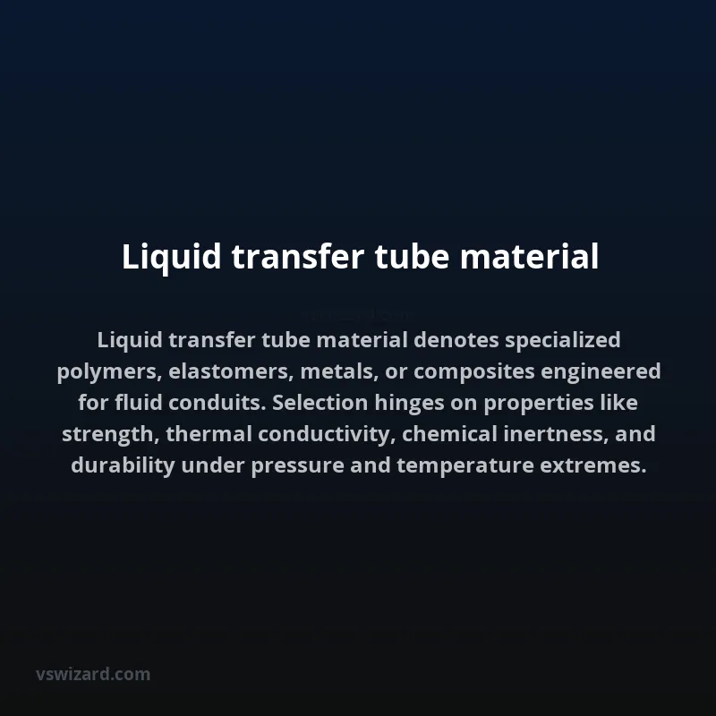 Liquid transfer tube material