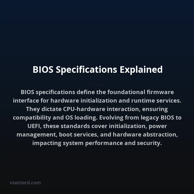 BIOS Specifications Explained
