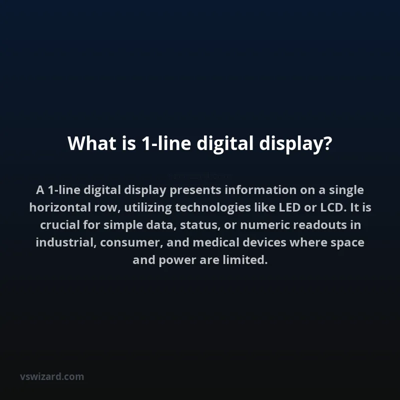 What is 1-line digital display?