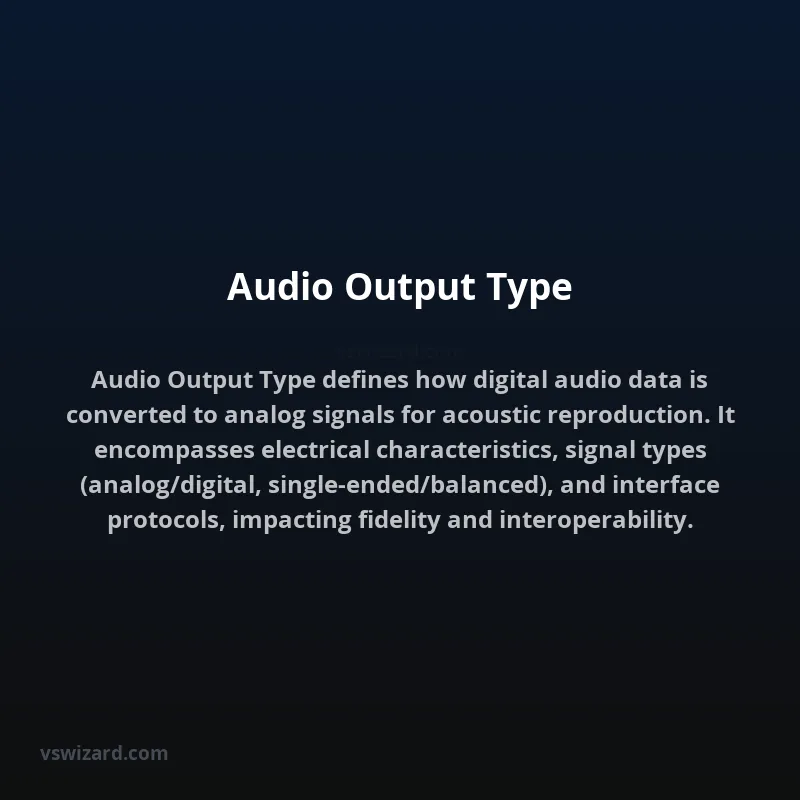 Audio Output Type