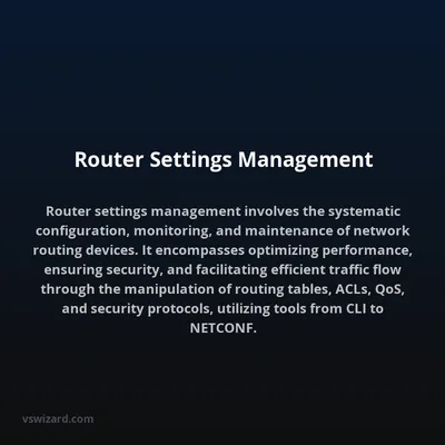 Router Settings Management