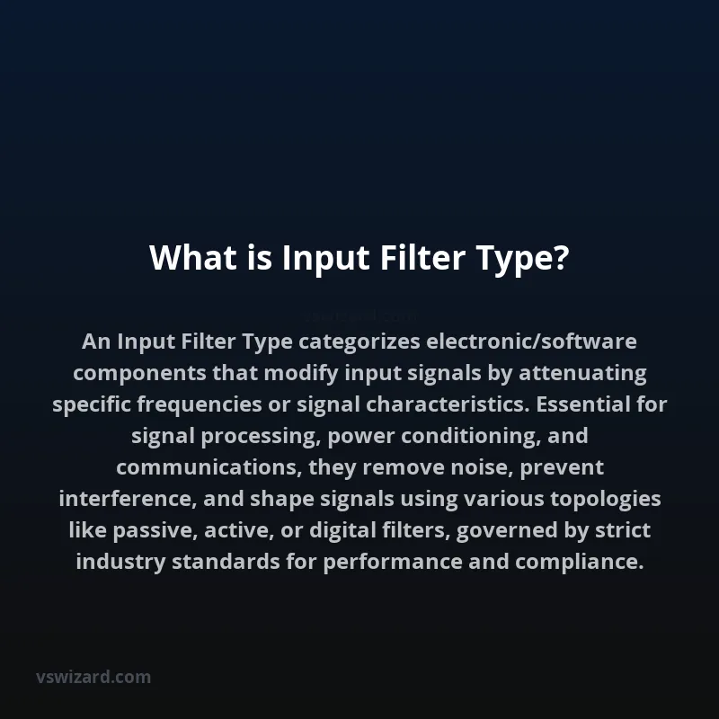 What is Input Filter Type?