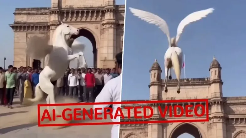 AI-Generated 'Flying Horse' Video at Mumbai's Gateway of India Sparks Viral Frenzy