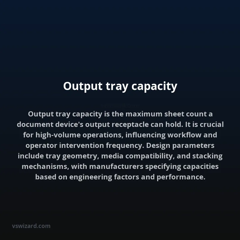 Output tray capacity