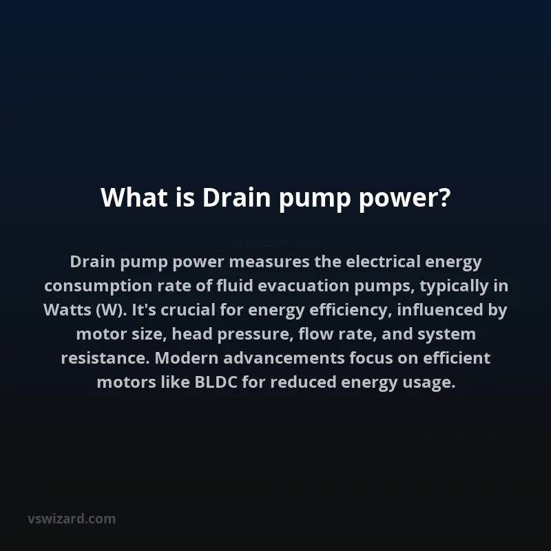 What is Drain pump power?