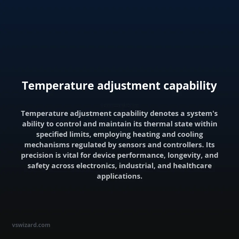 Temperature adjustment capability