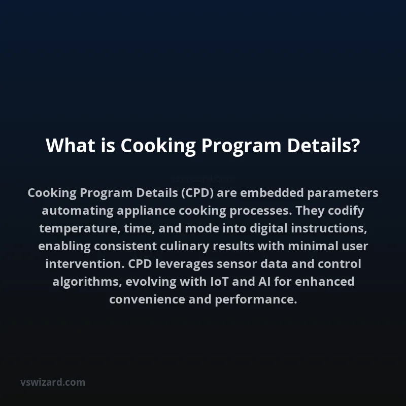 What is Cooking Program Details?