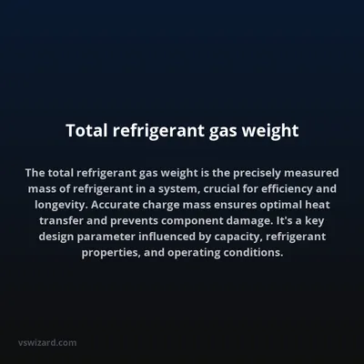 Total refrigerant gas weight