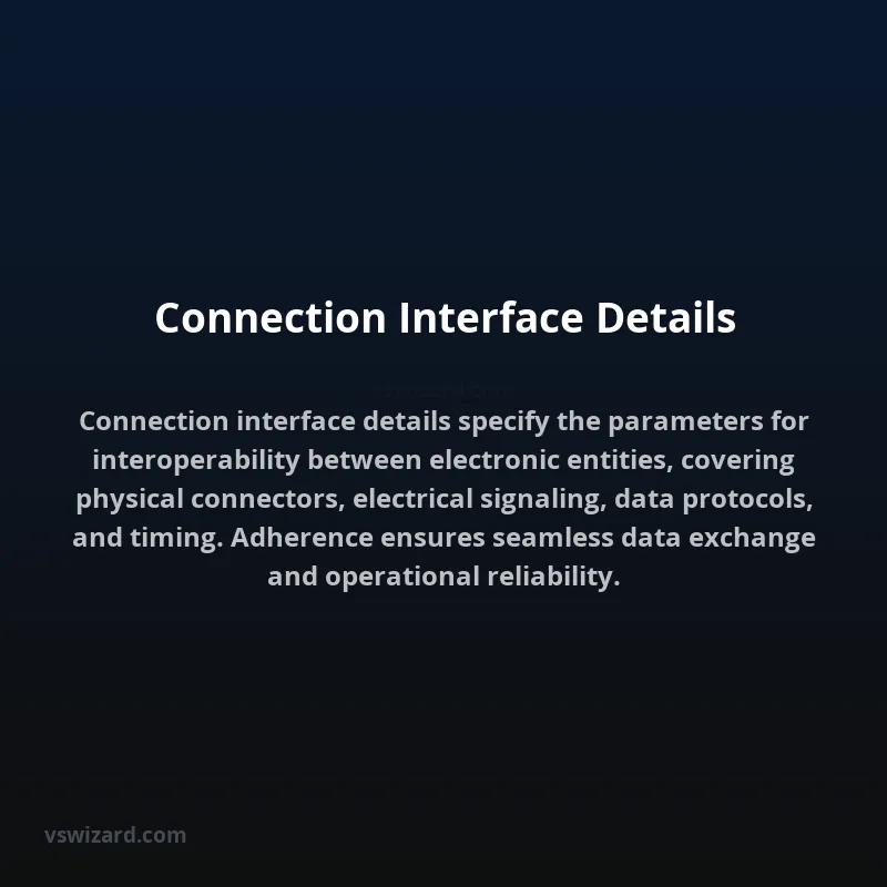 Connection Interface Details