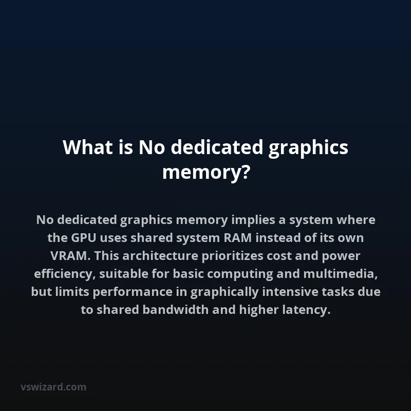 What is No dedicated graphics memory?