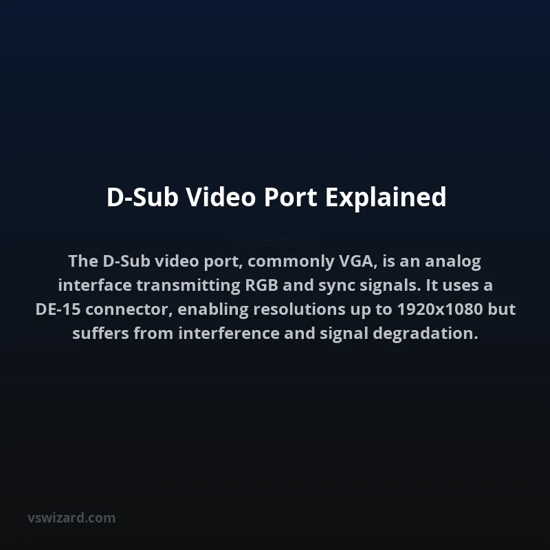 D-Sub Video Port Explained