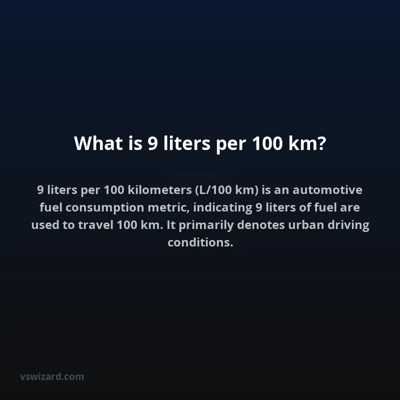 What is 9 liters per 100 km?