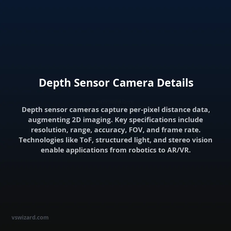 Depth Sensor Camera Details