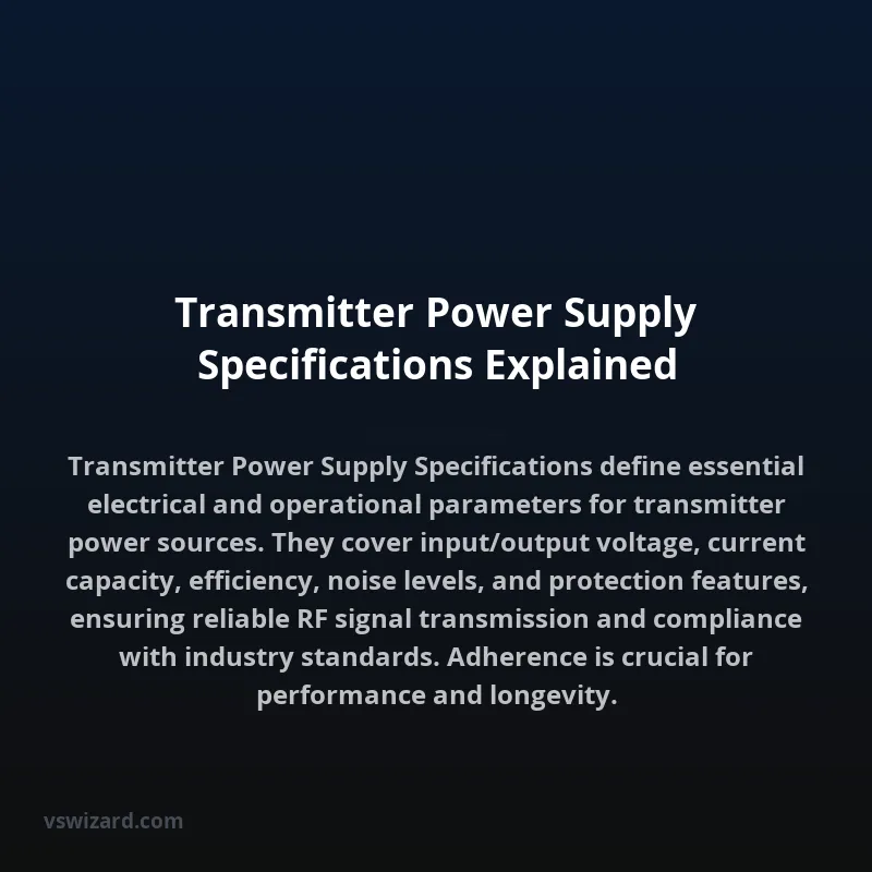Transmitter Power Supply Specifications Explained