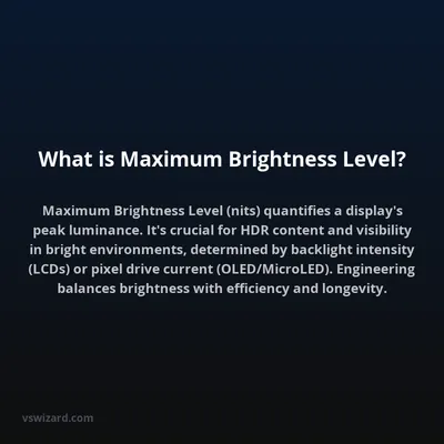What is Maximum Brightness Level?