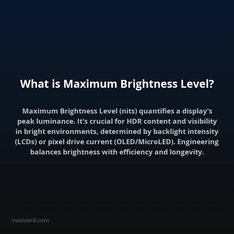 What is Maximum Brightness Level?