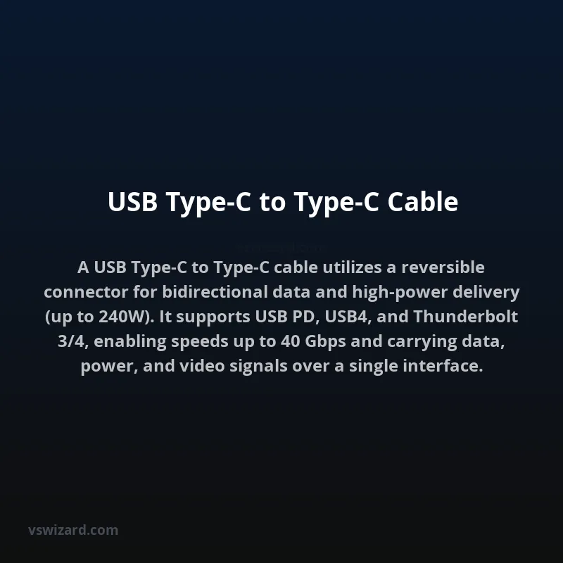 USB Type-C to Type-C Cable