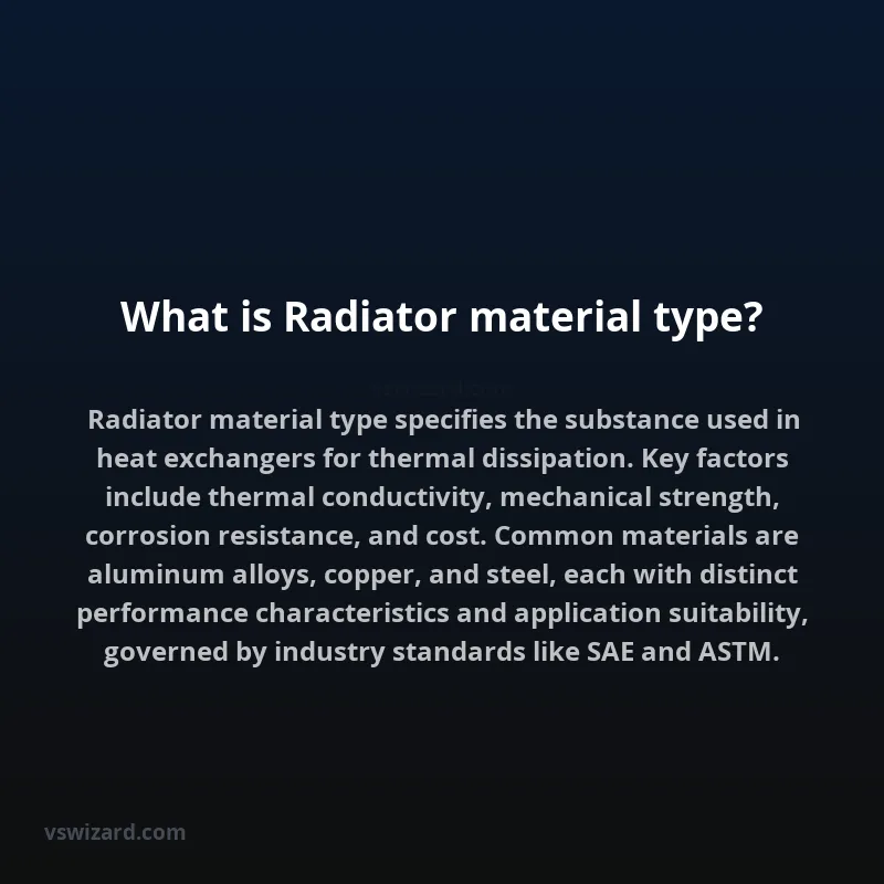 What is Radiator material type?