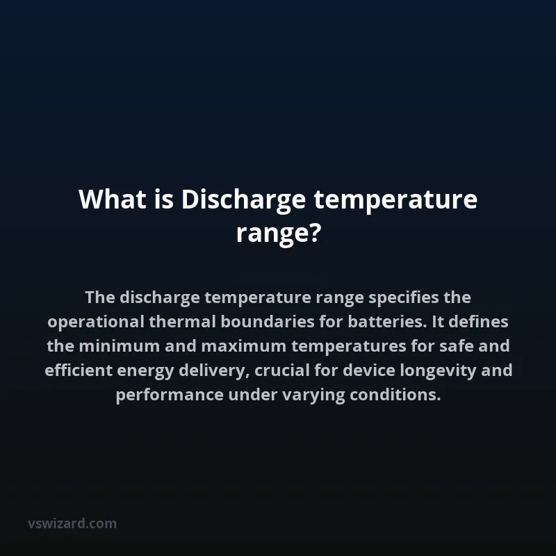 What is Discharge temperature range?