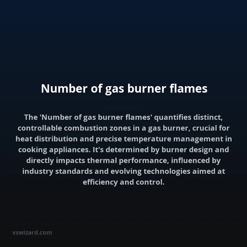 Number of gas burner flames