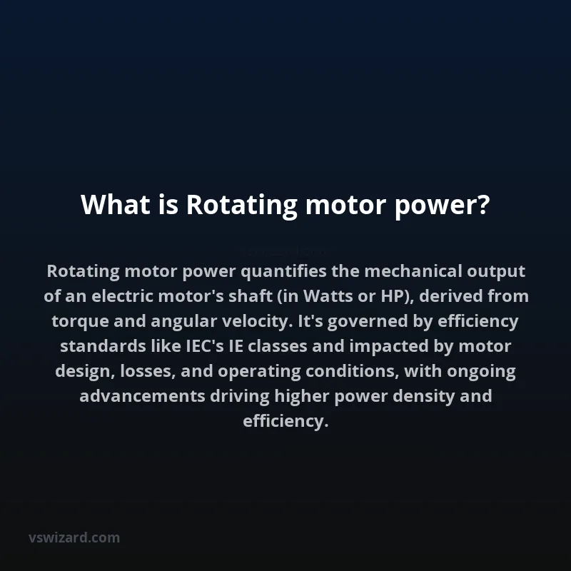 What is Rotating motor power?