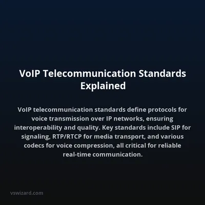 VoIP Telecommunication Standards Explained
