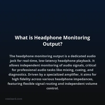 What is Headphone Monitoring Output?