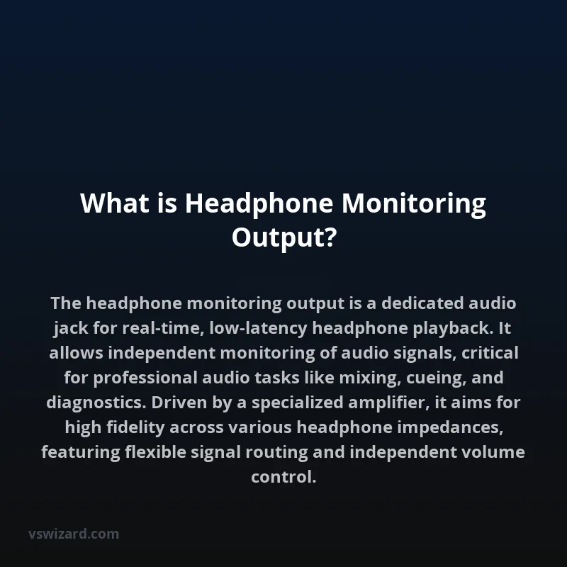 What is Headphone Monitoring Output?