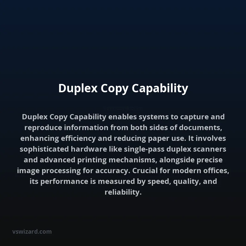 Duplex Copy Capability