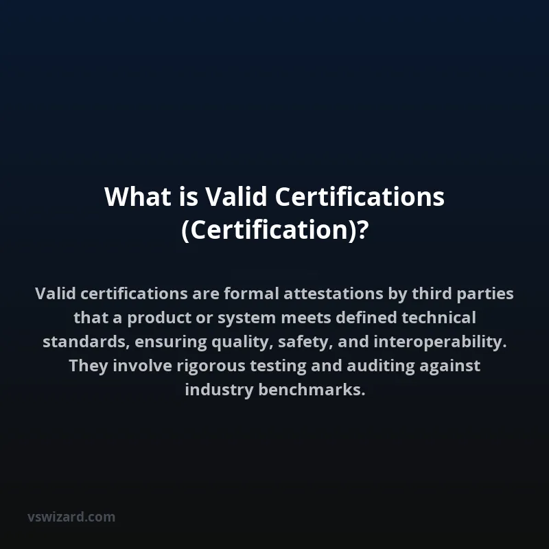 What is Valid Certifications (Certification)?