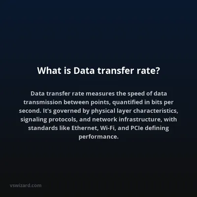 What is Data transfer rate?