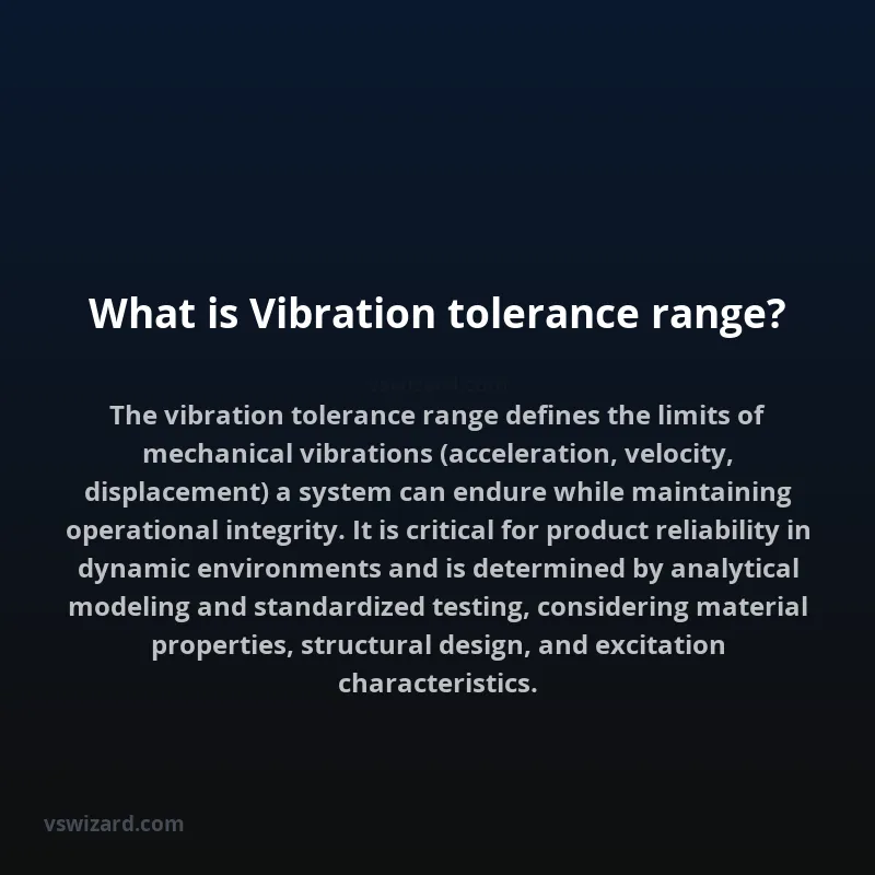 What is Vibration tolerance range?