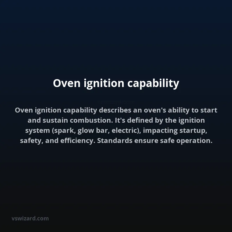 Oven ignition capability