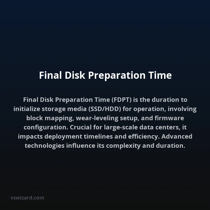 Final Disk Preparation Time
