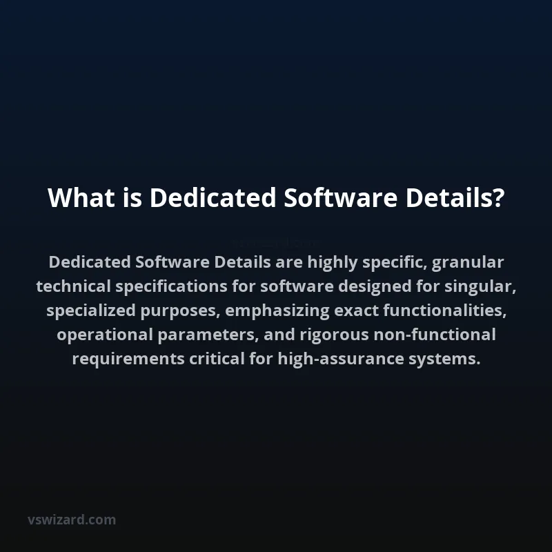 What is Dedicated Software Details?