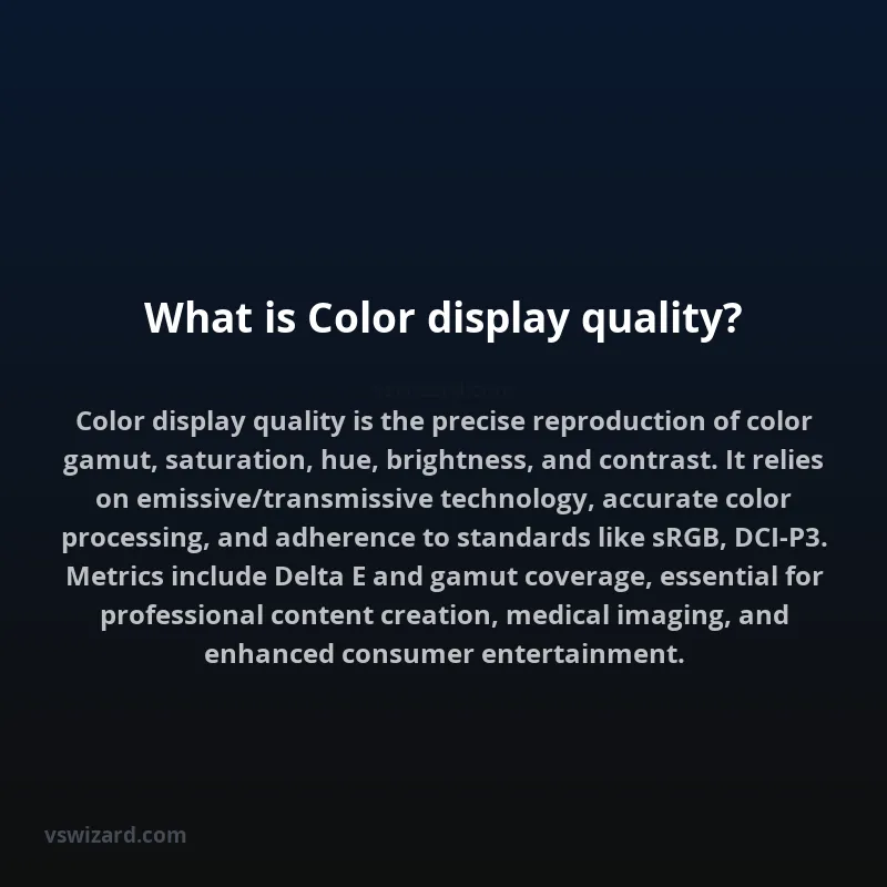 What is Color display quality?