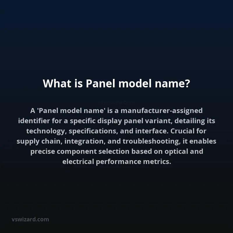 What is Panel model name?