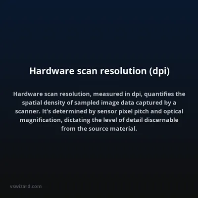 Hardware scan resolution (dpi)