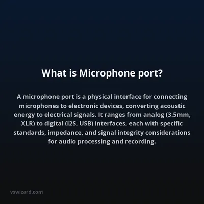 What is Microphone port?