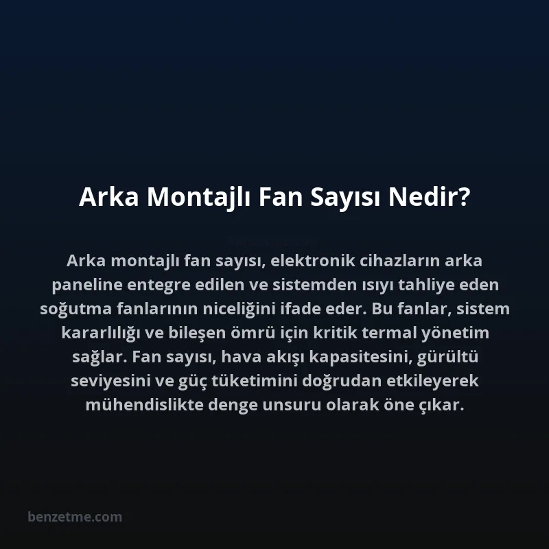 Arka Montajlı Fan Sayısı Nedir?