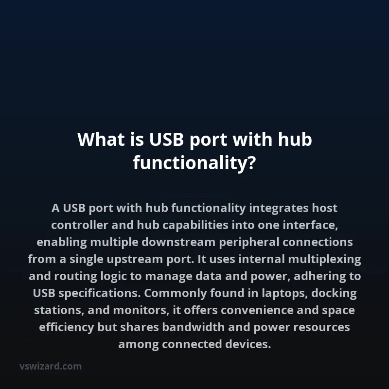 What is USB port with hub functionality?