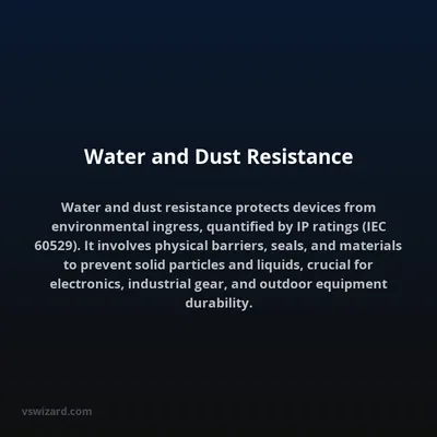 Water and Dust Resistance