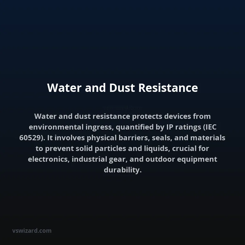 Water and Dust Resistance