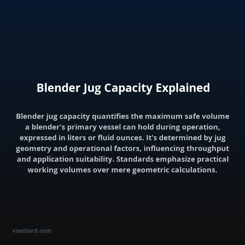 Blender Jug Capacity Explained