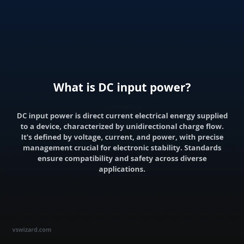 What is DC input power?