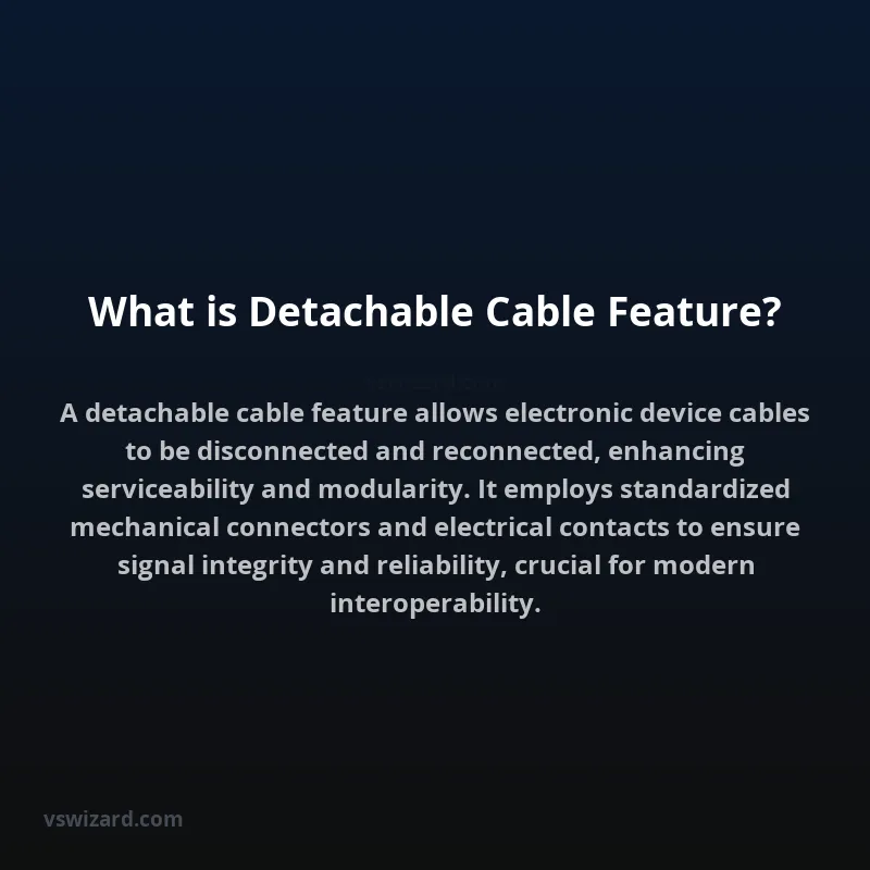 What is Detachable Cable Feature?